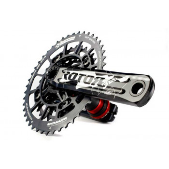 Kľuky 3D oceľ. oska MTB3 BCD104/64X4 bb