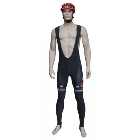 Nohavice dlhé termo Merida E Race B červeno šedé