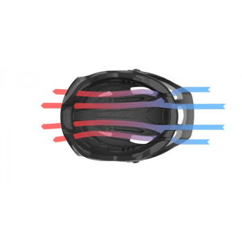 Prilba Merida Pector šedo čierna