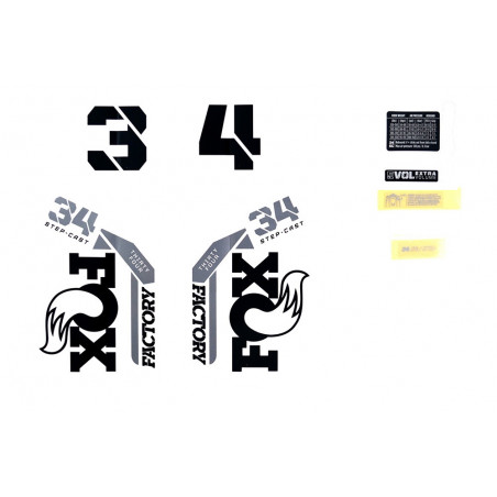 Nálepky pre vidlicu FOX Float 34 StepCast Factory Orange 2025