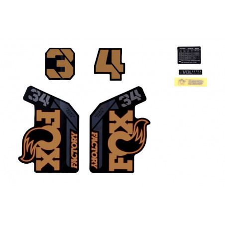 Nálepky pre vidlicu FOX Float 34 Factory Black 2025