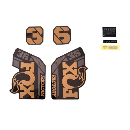 Nálepky pre vidlicu FOX Float 36 Factory Black 2025