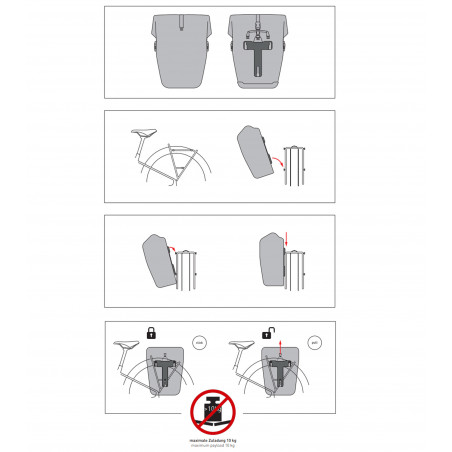 Bočná taška ACID Pannier Bag PRO 15 CILink na zadný nosič SIC 2.0 2025