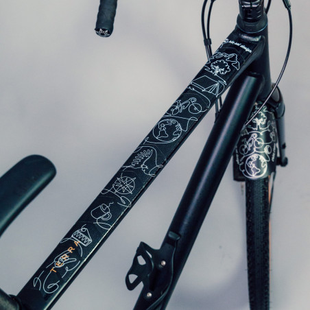 Nálepky na rám RIESEL Frame Guard, journey white