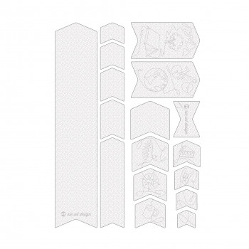 Nálepky na rám RIESEL Frame Guard, journey white