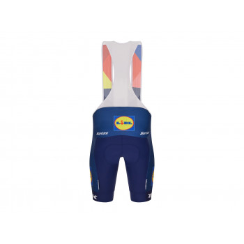 Replika pretekárskych krátkych cyklistických nohavíc s trakmi Santini tímu Lidl Trek