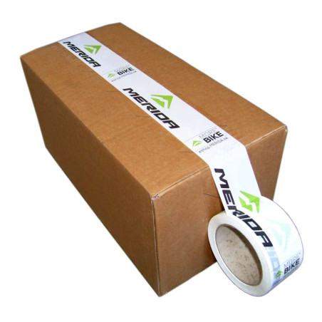 Páska lepiaca biela s potlačou Merida 2F 50mmx66m