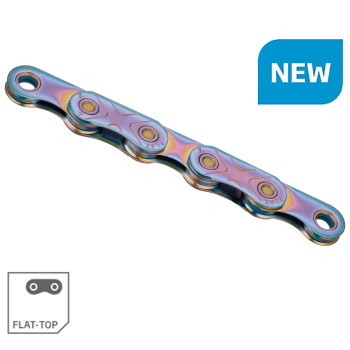  Reťaz KMC  X Flat Aurora Blue Waxed, 12/13 Speed