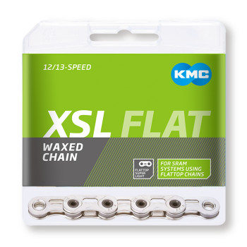  Reťaz KMC   XSL Flat Silver Waxed, 12/13 Speed