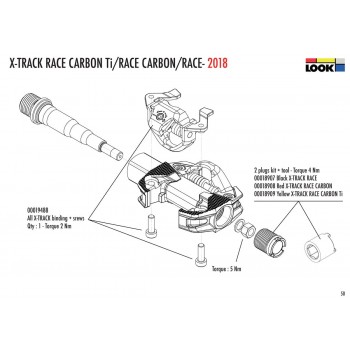 Nhradn krytky osky pedlov LOOK X Track RaceX Track En Rage