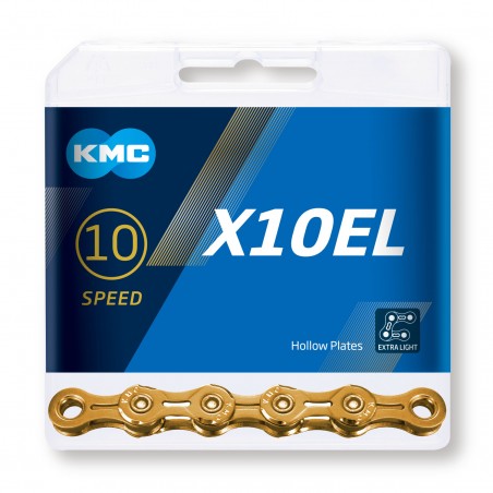 Reťaz KMC X10 EL Gold Ti N, 10 Speed