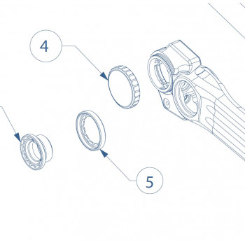 Skrutka DS na kľuky Rotor 3D+/Rex1 čierna