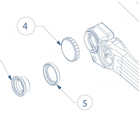 Skrutka DS na kľuky Rotor 3D+/Rex1 čierna