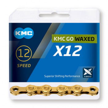 Reťaz KMC X12 Gold Ti N Waxed, 12 Speed